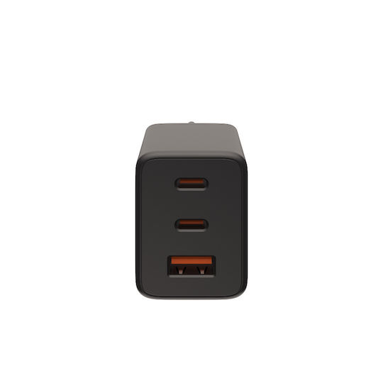 UAG Φορτιστής Χωρίς Καλώδιο GaN με Θύρα USB-A και 2 Θύρες USB-C 65W Power Delivery Black/Orange (SRGE)