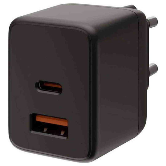 UAG Charger Without Cable GaN with USB-A Port and USB-C Port 30W Power Delivery Black/Orange (SRGE)