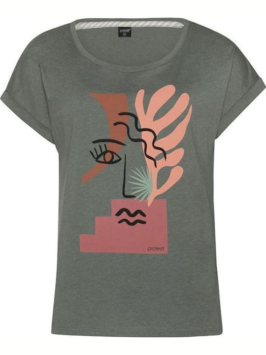 Protest T-Shirt Πράσινο