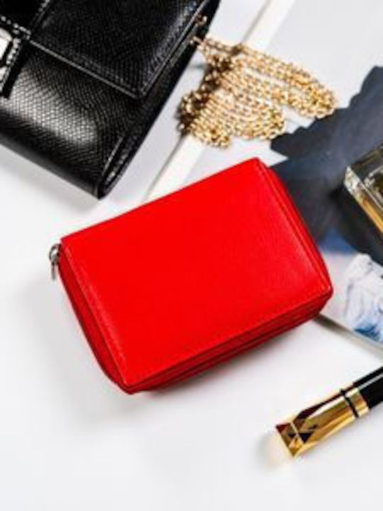Small Leather Women's Wallet Red