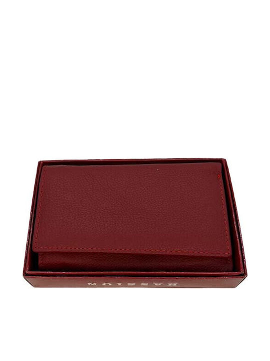Small Leather Women's Wallet Coins Red