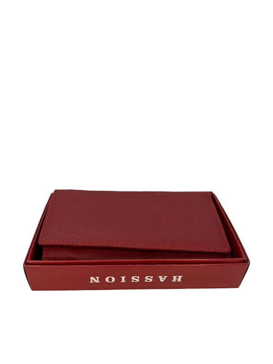Small Leather Women's Wallet Coins Red