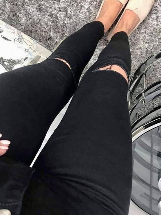 Talie înaltă Blugi de damă cu tăieturi cu croială skinny