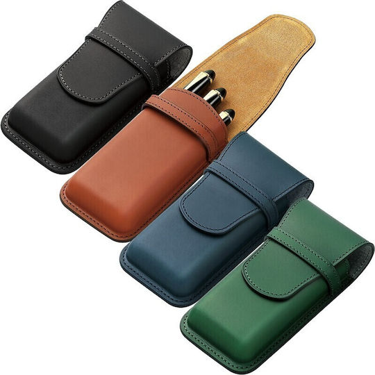 Pilot Somes Leather Case 3 Pens Green Sls3-11-gn 4902505643538