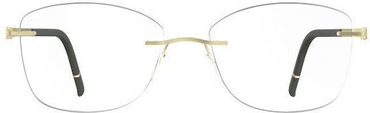 Silhouette Silh5529/aw 5640 Damen Brillengestell mit Rezept Titan Matt Gold Matt Gold