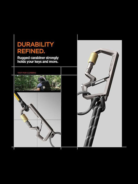 Spigen Sgp Carabiner Μπρελόκ Κλειδιά 2ης Γενιάς Ανοιχτήρι 1 Τεμ Γραφιτης Ahp08894