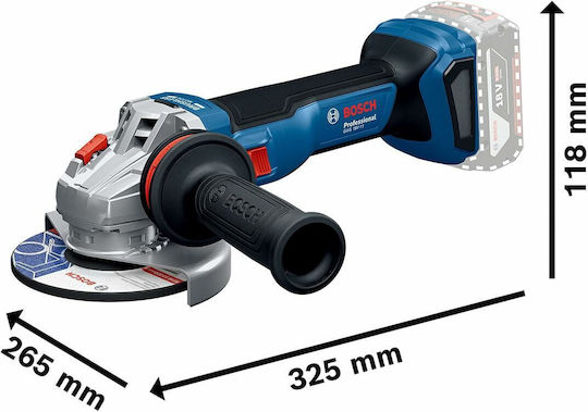 Bosch GWS 18V-11 Τροχός 125mm Μπαταρίας 18V Solo