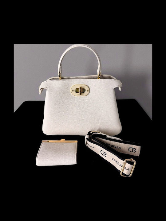 Damenbeutel Schultertasche Ecru