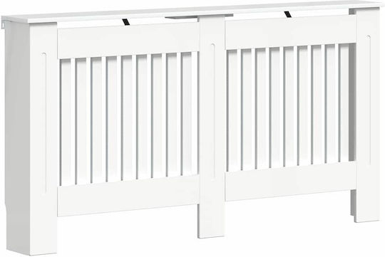 vidaXL Калориферен Капак от ПДЧ Бял 152x19x81.5см