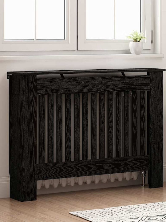 vidaXL Husă Pentru Radiator Din PAL Negru 112x19x81.5cm