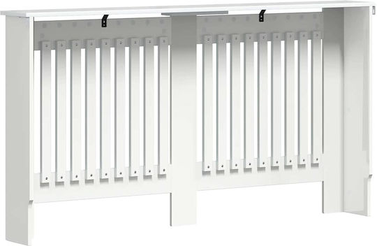 vidaXL Калориферен Капак от ПДЧ Бял 152x19x81.5см
