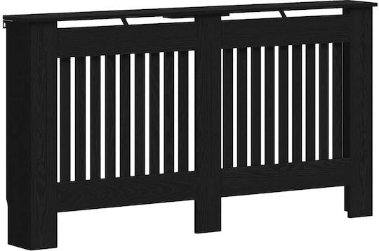 vidaXL vidaXL Radiator Cover from Particleboard Black 152x19x81.5cm