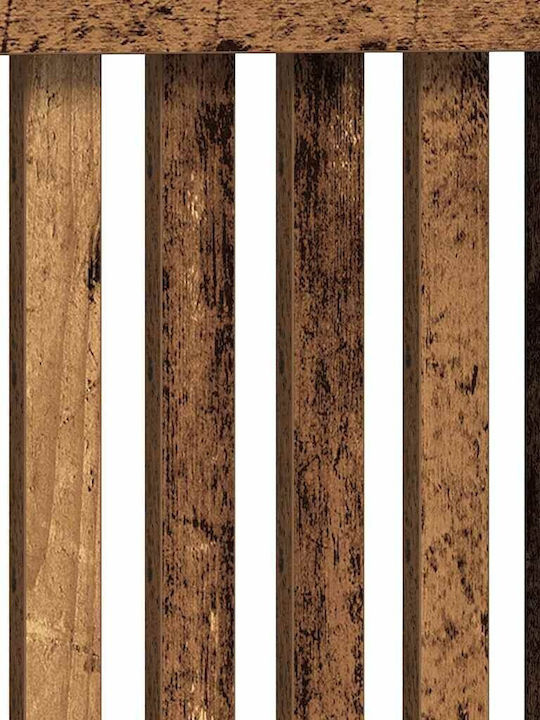 vidaXL Brown Particleboard Radiator Cover 112x19x81.5cm