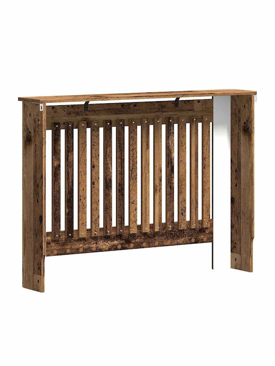 vidaXL Brown Particleboard Radiator Cover 112x19x81.5cm