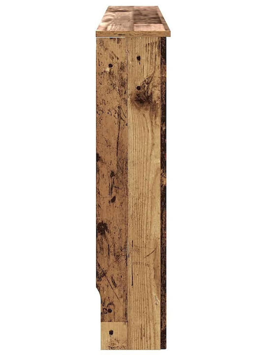 vidaXL Brown Particleboard Radiator Cover 112x19x81.5cm