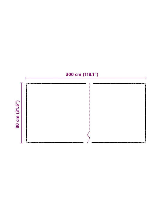 vidaXL Αντιολισθητικό Χαλί Διάδρομος Μαύρο 80x300cm