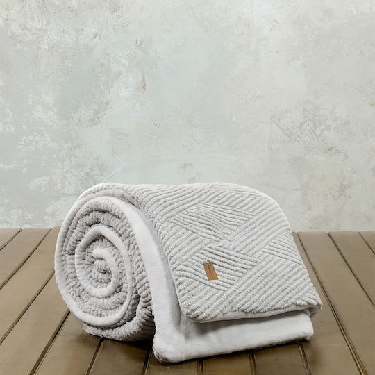 Nima Κουβερτοπάπλωμα Μονό 160x220εκ. Velva Light Gray 720 GSM