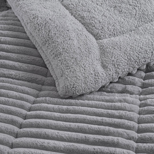 Rythmos Duvet Cover Queen 220x240cm Butter Light Grey 810 GSMGsm