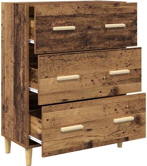 Мебели за съхранение дървен с чекмеджета Coffee 34x69.5x90см