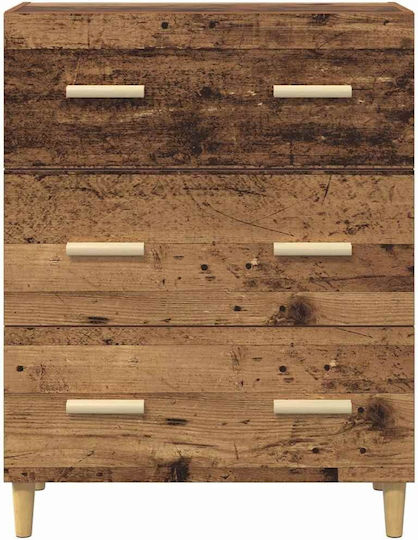 Мебели за съхранение дървен с чекмеджета Coffee 34x69.5x90см
