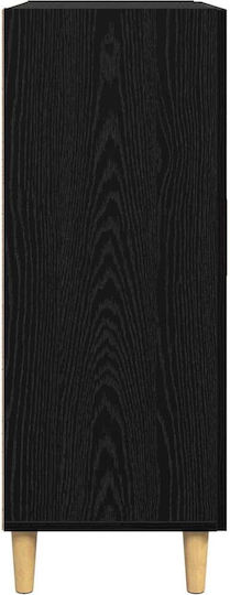 Мебели за съхранение дървен с чекмеджета Black Oak 34x69.5x90см