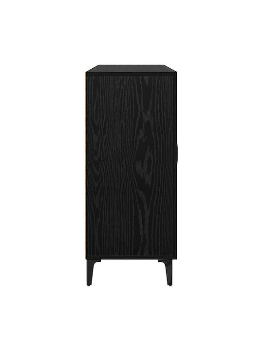 Sideboard Wooden Black Oak 34x90x80cm