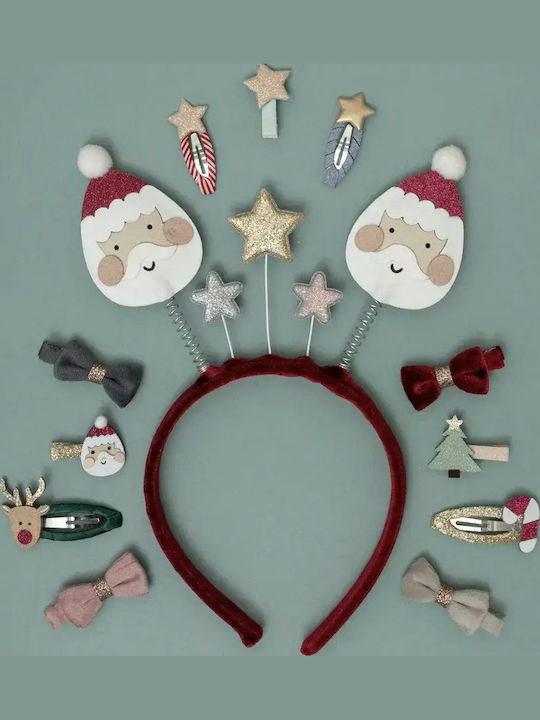 Mimi & Lula Bobby Pin Hair Clips 8 Pieces Santa & Rudolph Mini Clips
