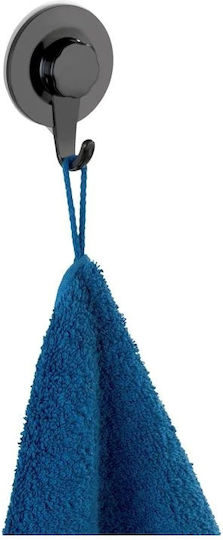 Wenko Valenza Static Loc Cârlig Suport Prosoape Montat Pe Perete Montat Pe Perete Cu Șuruburi 6.2x8.5cm Negru