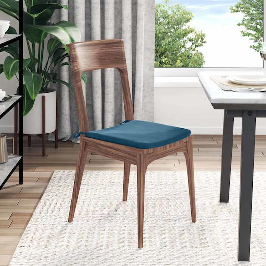 vidaXL Μαξιλάρι Καναπέ από Βελούδο Μπλε 40x40εκ.