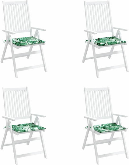 vidaXL Perne Pentru Scaune De Grădină Verzi 4 Buc 50x50 Cm