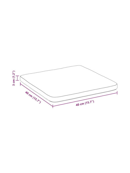 vidaXL Perna De Canapea Maro 40x40 Cm