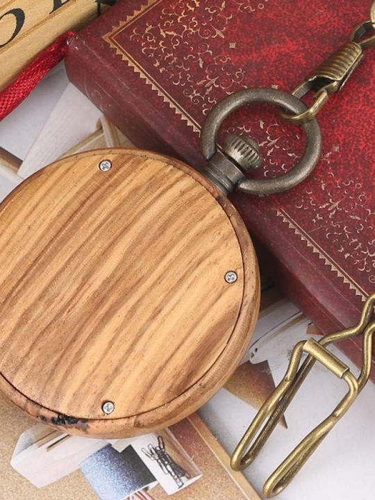 Gorben Ceas Bărbați 48mm De Buzunar Baterie Maro