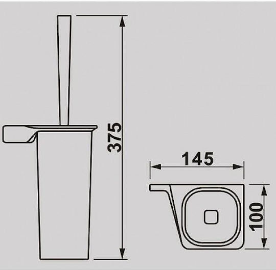Inter Ceramic Κεραμικό Πιγκάλ Μπάνιου Γκρι