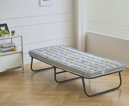 Klappbett mit Matratze 12cm Einzel Schwarz 180x80x33cm