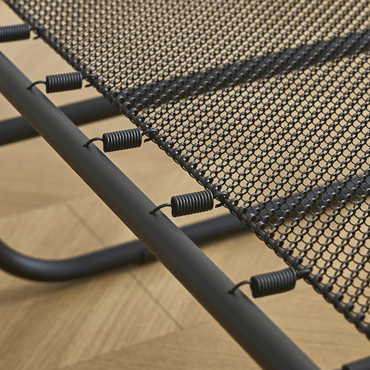 Klappbett mit Matratze 12cm Einzel Schwarz 180x80x33cm