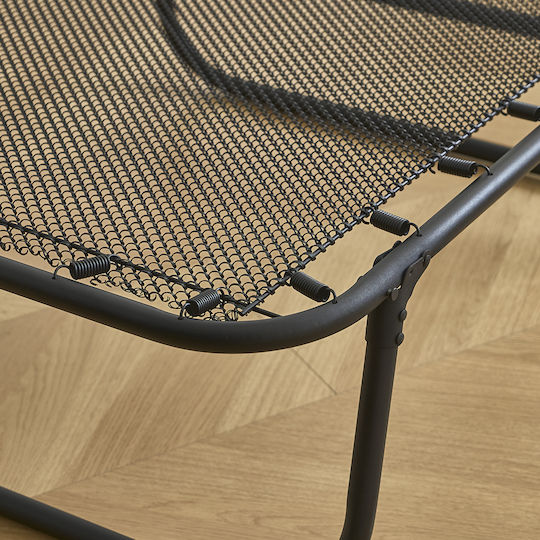 Klappbett mit Matratze 12cm Einzel Schwarz 180x80x33cm