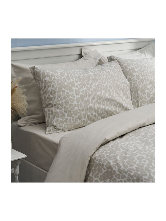 Charalambidis Textiles Duvet Cover Single 160x240 Leopard Ecru