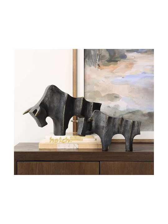 Zaros Tischdekoration Dekorative Stier Schwarz Gold 27cm Tm420