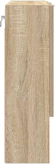Eingangsmöbel mit Spiegel & Schrank Sonoma Oak 59x17x55cm