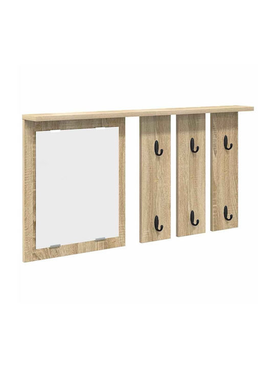 Eingangsmöbel mit Spiegel & Garderobe Sonoma Oak 85x10x45cm