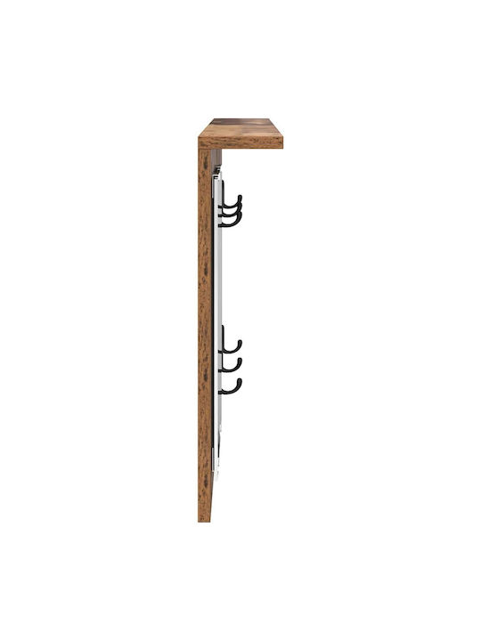 Eingangsmöbel mit Spiegel & Garderobe Παλαιό Ξύλο 85x10x45cm