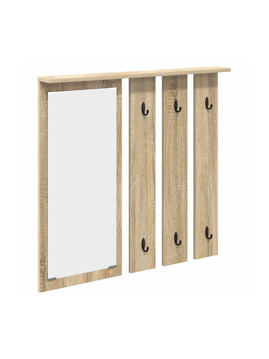 Eingangsmöbel mit Spiegel & Garderobe Sonoma Oak 84x10x80cm