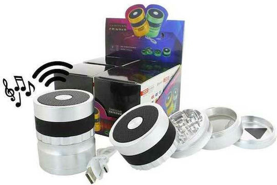 Grinder Silver Black Aluminium Speaker Bluetooth 62mm 4 Parts