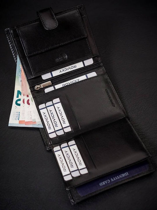 Δερμάτινο Ανδρικό Πορτοφόλι με RFID Μαύρο