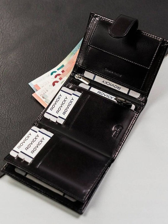 Δερμάτινο Ανδρικό Πορτοφόλι με RFID Μαύρο