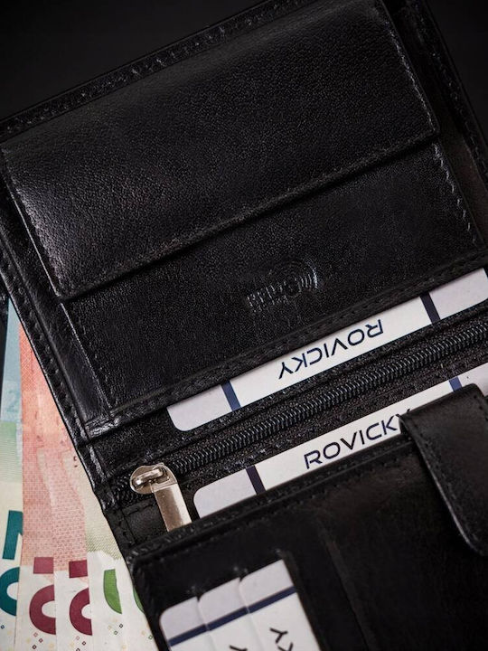 Кожен Мъжки Портфейл с RFID Черен
