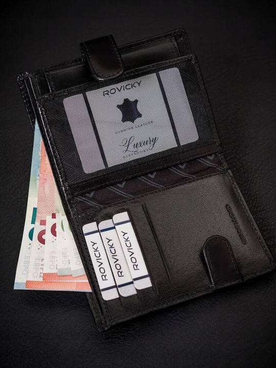 Δερμάτινο Ανδρικό Πορτοφόλι με RFID Μαύρο