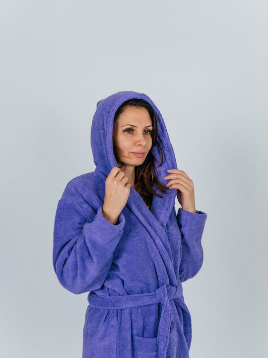 Belotex Bademantel mit Kapuze Purple 500gr/m² Belotex Bademantel mit Kapuze Purple 500gr/m²