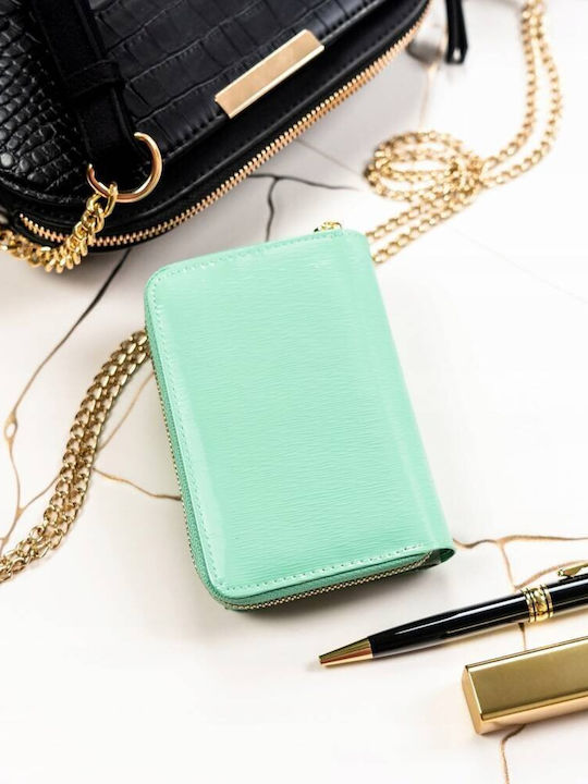 Leather Women's Wallet with RFID Green