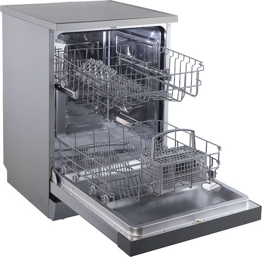 Midea Freistehender Geschirrspüler für 12 Gedecke B60xH84.5cm Inox